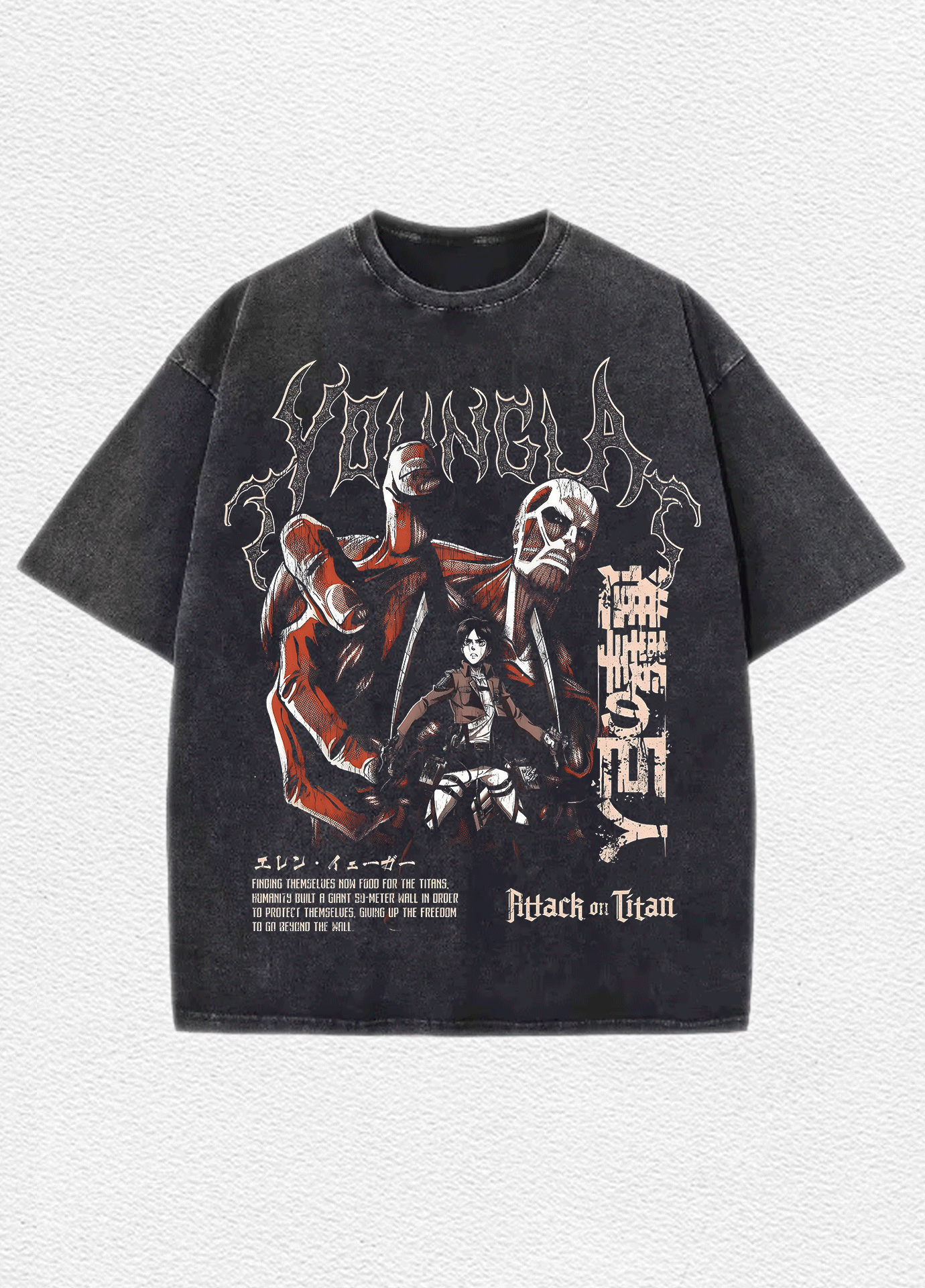 Playera Oversize  Acid Wash