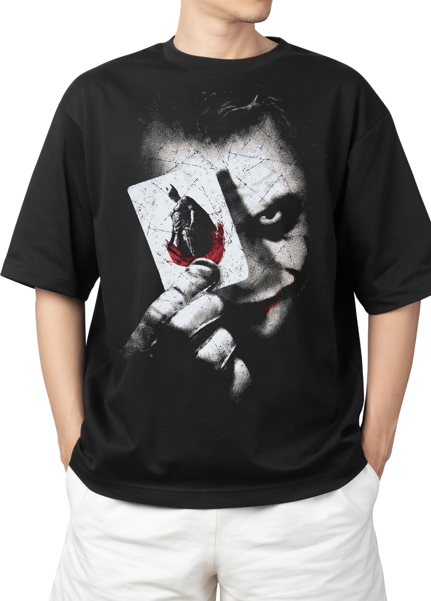 Camiseta Oversize Lavado Ácido Personajes De Batman