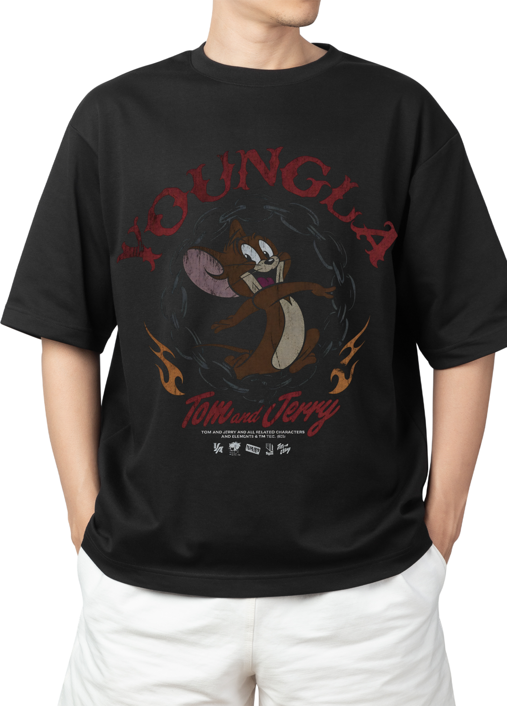 Playera Oversize De Tom  Y Jerry