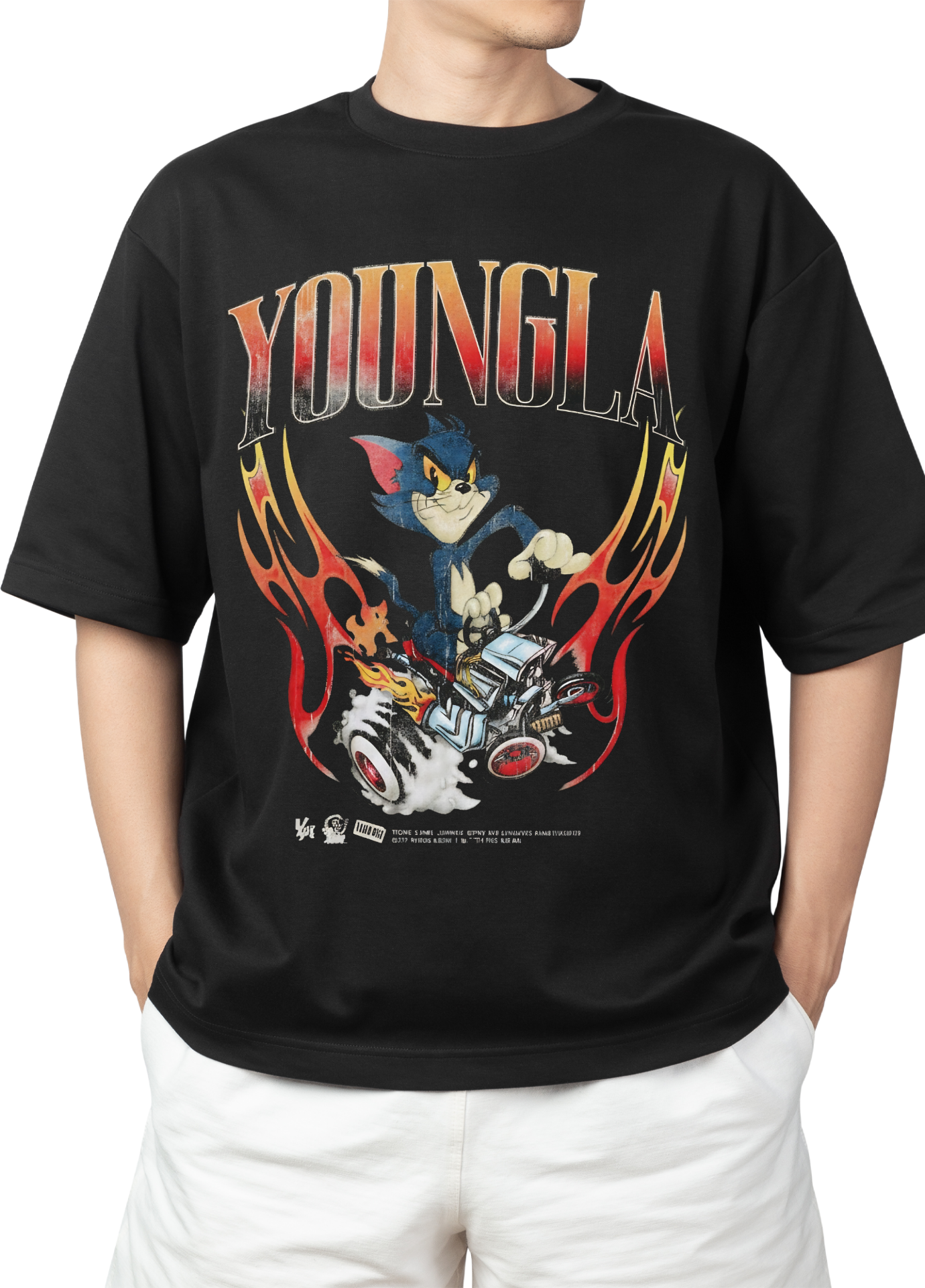 Playera Oversize De Tom Y Jerry