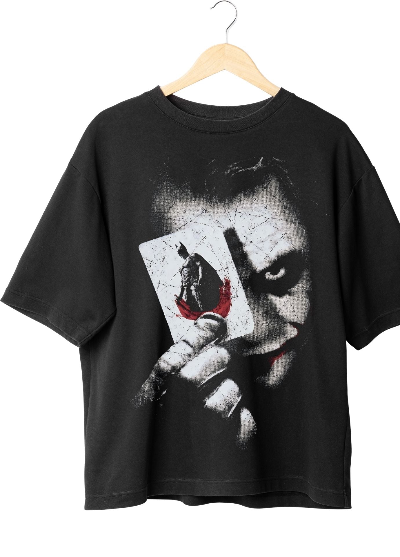 Camiseta Oversize Lavado Ácido Personajes De Batman